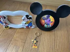 ミッキー ミニー フォトスタンド キーホルダー セット