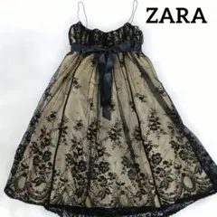 ZARA レース　レイヤード　リボン　キャミワンピースのサムネイル