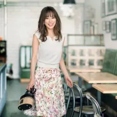 お値下げ＊Apuweiser-riche カラーフラワーリバーシブルスカート