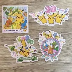 3枚セット 韓国限定 ポケモン 30周年 デコステッカー フシギダネ