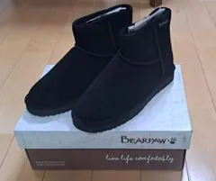 BEARPAW 黒 ムートンブーツ ２４cm