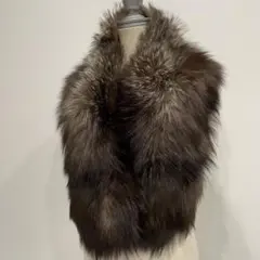 フォックス　ファーショール FOX 毛皮　高級　成人式　シルバー　A14