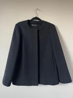 M-PREMIER ブラック ウールコート