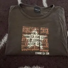 COMME CA ISM ブラウン長袖Tシャツ