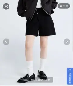 ブラック ショートパンツ カプリシュレマージュ - メルカリ