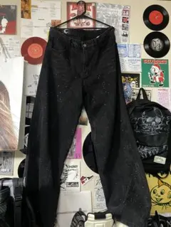 COZYWORLDWIDE CZ RHINESTONE WASHED JEANS