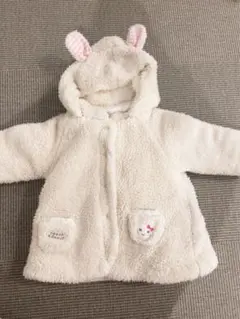 ウサギ耳付きクリーム色アウター　クーラクール