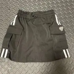 raby raby サイドライン カーゴキュロットスカート ブラック