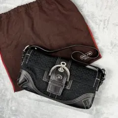 Coach Soho Shoulder Bag Signature Black