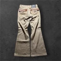00s EDWIN flare pants leather pocket y2k