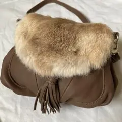 Beaure ラビットファー2wayバッグ