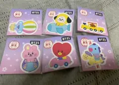 BT21 TSUTAYA限定 夜の遊園地ステッカー 6点セット
