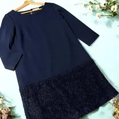美品♡　フレディクルール　ドッキング　ワンピース　ネイビー