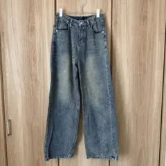 SHAGGIE オーロララインストーン付きヴィンテージルーズデニムパンツのサムネイル