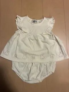 miffy ウサギ刺繍 トップス&ショーツセット