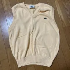 LACOSTE ラコステ Vネック ニットベスト イエロー