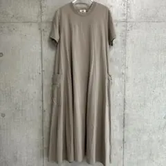 最終値下げ　I AM IN FACT. ベージュロングワンピース 半袖