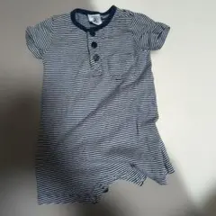 PETIT BATEAU プチバトー　ストライプロンパース 6m　67cm 半袖