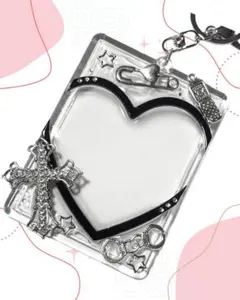 硬質ケースデコ トレカケース トレカキーホルダー y2k シルバー レジン