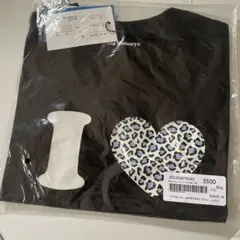 Hashtag Memory Tシャツ ブラック ヒョウ柄ハート 110