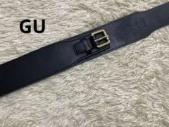 GU ブラック ベルト 合成皮革