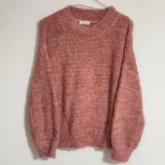 earth music&ecology 長袖 ニット ピンク もこもこ サイズF