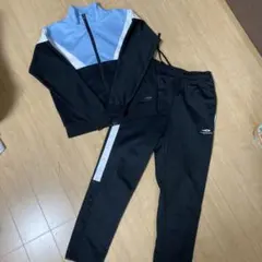 ジャージセット 黒/水色/白 140
