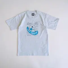80s USA製 シングルステッチ アート Tシャツ ツートン ヴィンテージ 