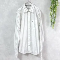 【アバクロンビー＆フィッチ】長袖シャツ/ストライプ/コットン/S/ボタンダウン