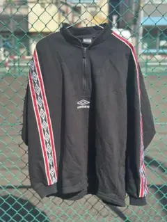 【希少】90s UMBRO ハーフジップ デカロゴ デサント 日本製 Y2K