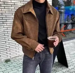 【送料無料】【美品】カジュアルジャケット　ブラウン　メンズ　M