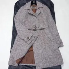 MaxMara ベルテッドコート シルク×モヘア×アルパカブレンド サイズ40