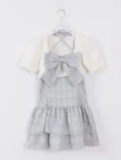 evelyn リボンカーデセットワンピース レッド 赤 - メルカリ