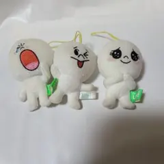 LINE FRIENDS ムーン ぬいぐるみ マスコット 3種セットのサムネイル