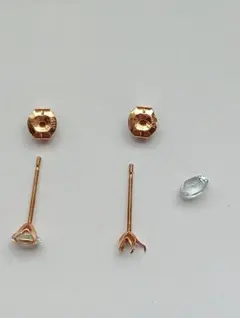 k18アクアマリンピアス 訳アリ