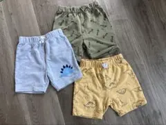 キッズ ハーフパンツ 3点セット 恐竜柄