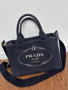 【美品】正規品　PRADA カナパ　スモール　ネイビー　バック