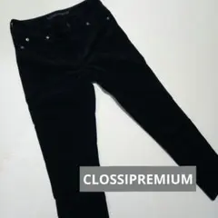しまむら《CLOSSIPREMIUM 》裏地あったかパンツ 黒