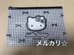 ファスナーケース　ハローキティ　千鳥柄　チェック柄　B6サイズ