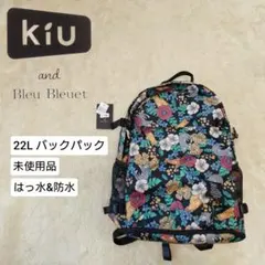 キウ ブルーブルーエ コラボ リュック バックパック 猫 花 撥水 黒 22Lのサムネイル