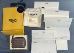 【定価9.3万/レシート有】FENDI 二つ折り財布 ズッカ柄 付属品完備 美品