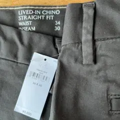 【新品】BANANA REPUBLIC ストレート チノパン 34×30 茶系のサムネイル