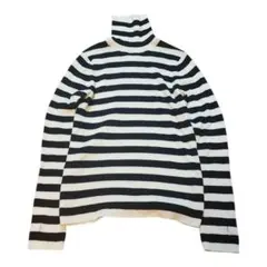 ロエフ LOEFF W ボーダー タートルネック リブニットのサムネイル