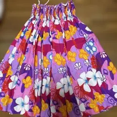 パウスカート フラダンス用 ライトブルー ローズ柄 - メルカリ