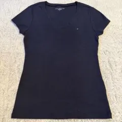 TOMMY HILFIGER VネックTシャツ ネイビー M