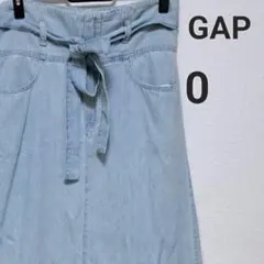 GAP ギャップ デニム ロングスカート 青 0 カジュアル