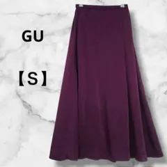 S0036　フレアロングスカート　ウエストゴム　オフィスカジュアル