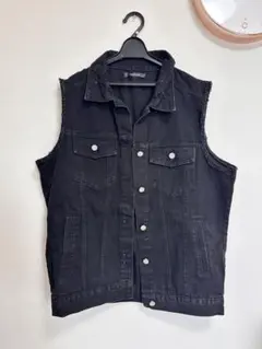 SHAGGIE ブラック デニムベスト