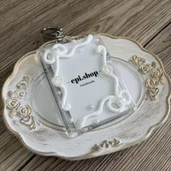 186♡ ホイップデコ トレカキーホルダー トレカケースデコ バレエコア 白