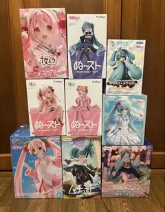 初音ミク　プライズフィギュアまとめ売り　桜ミク　シナモロール　猫耳　ファンシー 初音ミク プライズフィギュアまとめ売り 桜ミク シナモロール 猫耳